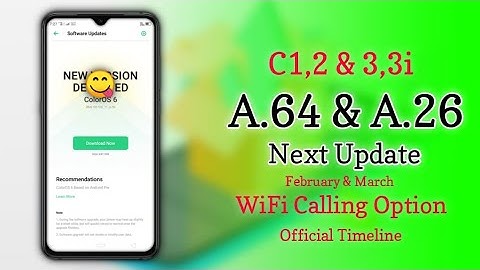 Realme C1,2 & 3,3i ( A.64 & A.25 ) VoWiFi Calling Optionin Next Update