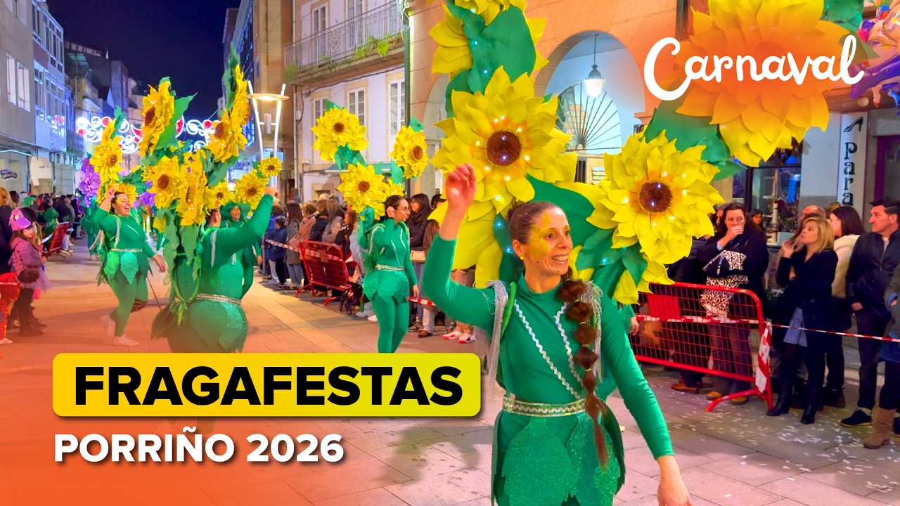 Comparsa Os Fragafestas de Vincios de GONDOMAR 🥳 | CARNAVAL de Porriño 2026 🎭