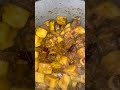 Aloo Mutton cooking for dinner in uk