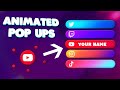 FREE Social Media Pop Up Template (After Effects and OBS/ Streamelements)