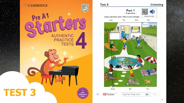 Starters 4 TEST 3 - Listening Tests 3 | Lớp Học Thầy Mol