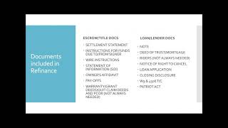 REFINANCE, BUYERS, SELLERS AND LOSS MITIGATION - TRAINING FOR NOTARY SIGNING AGENTS