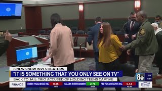 Back to jail for the trio accused of holding teens captive in North Las Vegas