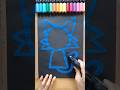 Drawing Acid Sprunki with BLUE Posca Mop'r!#posca#art #shorts#sprunki