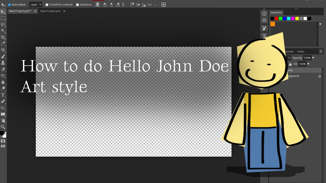 How to make Hello john doe / Infry's art style in photopea! - YouTube