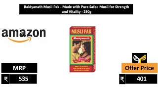 Baidyanath Musli Pak   Made with Pure Safed Musli for Strength and Vitality   250g