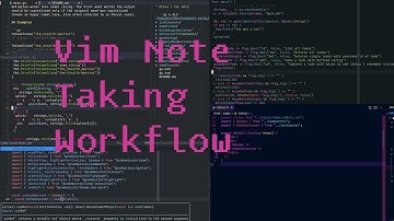 Workflow for note-taking in vanilla vim | vim + productivity