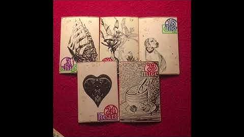 Lenormand Cards lesson - 5 card spread / sum total / similarities and differences by Paris Debono