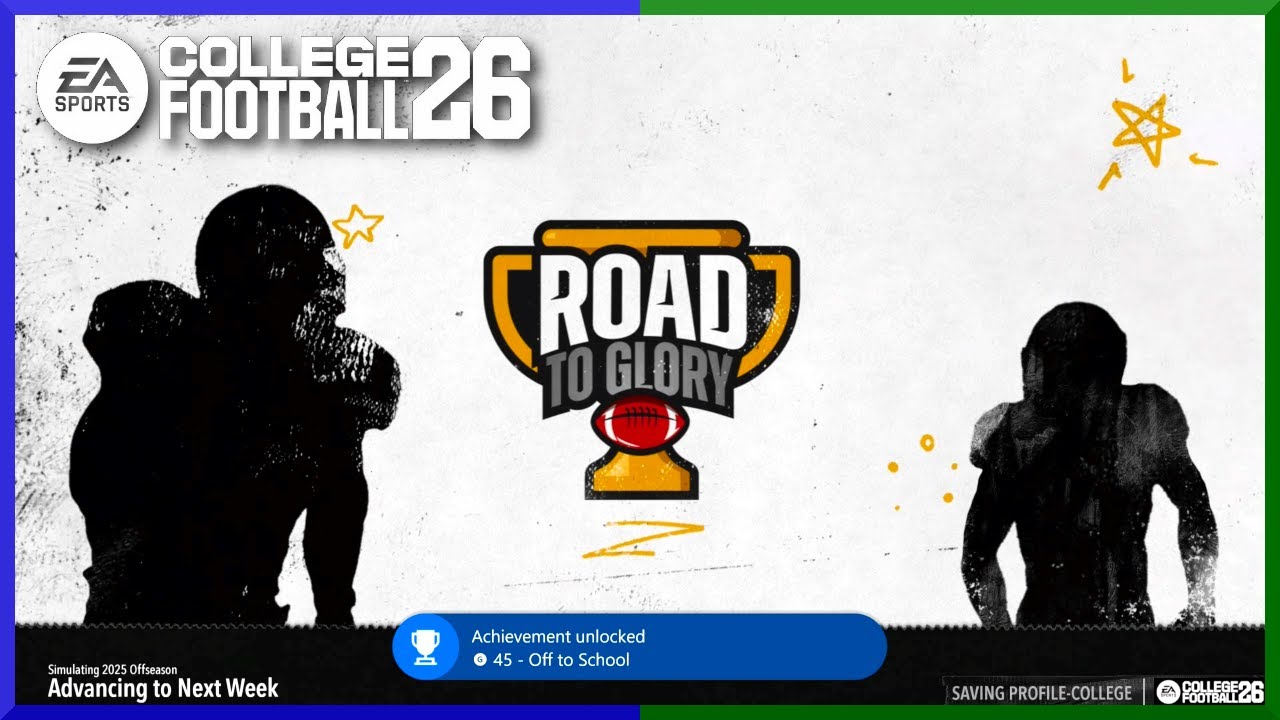 College Football 26 - OFF TO SCHOOL Achievement / Trophy (Hat Selection)