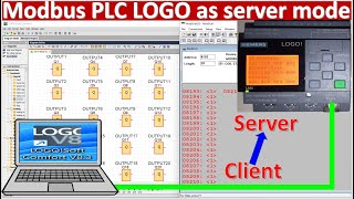 PLC LOGO Modbus communication and simulation as server mode screenshot 4