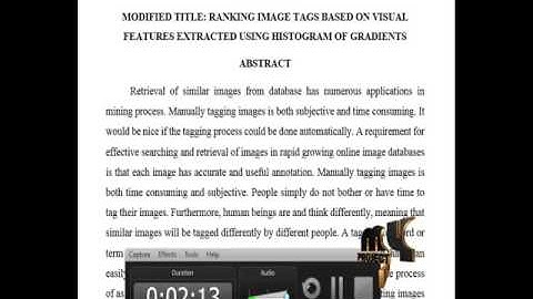 Learning to Rank Image Tags With Limited Training Examples | Final Year Projects 2016
