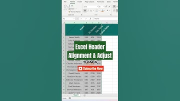 Header alignment & adjust in Excel | #alignment #header #excel