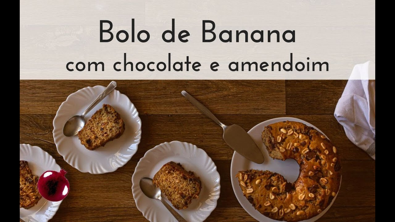 Bolo de Banana com Chocolate e Nozes - C K N J