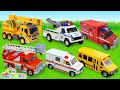 Car toys review compilation tractor trolley fire truck police  train  kudo truck toys