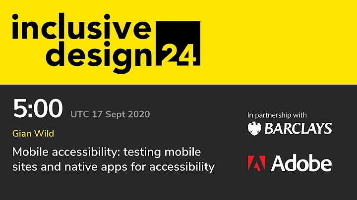 Mobile accessibility: testing mobile sites and native apps for accessibility / Gian Wild #id24 2020