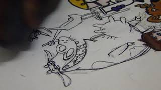 Drawing Cow Chicken INKtober 2018 Day 22