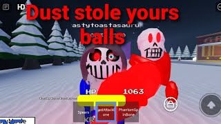 weak dust obby and evolution dust sans- undertale broken multiverse