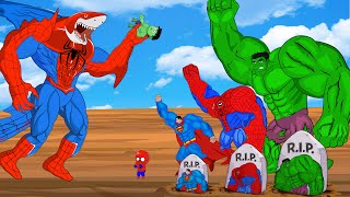 Rescue SUPERHERO HULK Family & SPIDERMAN, SUPERMAN & Shark Spiderman: Returning from the Dead SECRET