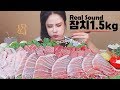 SUB) 고급참치회1.5kg순삭 참다랑어 뱃살 배꼽살 Mukbang eating show