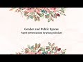 CBPS@25 I Gender and Public Spaces I Young Scholars Presentations