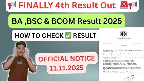 Cu 4th sem Results Published 📢 | CCF & CBCS | Calcutta University 4th sem Result 2025 Out :#curesult