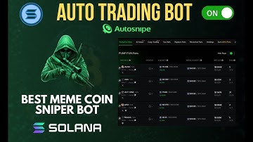 How To Trade Meme Coins On Solana With The Autosnipe AI Sniper Bots - Quick Tutorial For Beginners