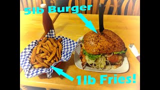 The Owner Bet $50 I Would Fail! 5-Pound Burger Challenge at the Stubborn mule in Joseph, OR!
