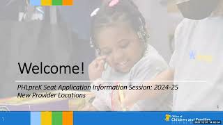 PHLprek Application Info Session - New Provider Locations