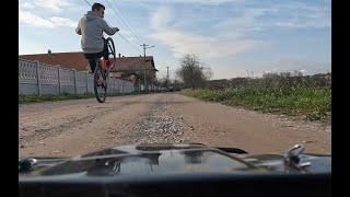 RC Truck chases the bike FPV