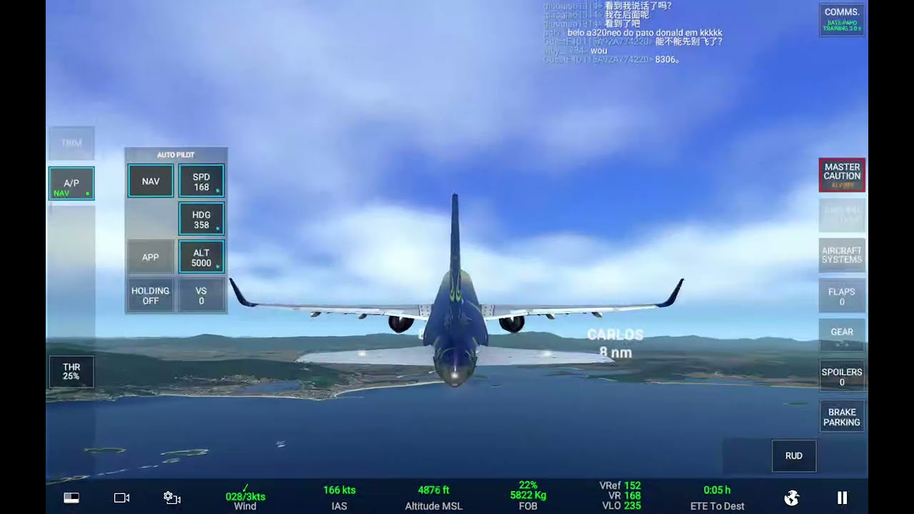 Airbus A321neo aprox e pouso aeroporto Santos Dumont (SDU) - Flight simulador 