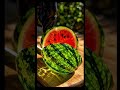 Extra Satisfying Glass Watermelon Slice ASMR | Red Inside | No Talking 4K Macro   #spongy #munching