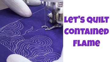 How to Machine Quilt Contained Flame - Beginner Machine Quilting Tutorial with Leah Day
