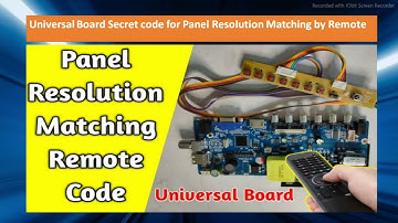 universal board resolution setting code by remote