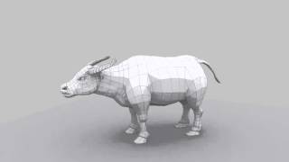 Generic buffalo low poly 3D model from CGTrader.com