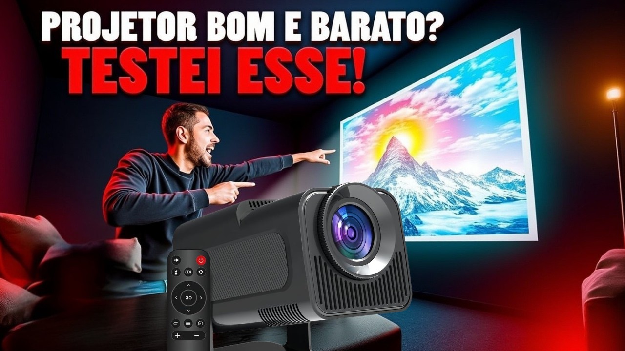 Melhor PROJETOR BARATO Mini PROJETOR 4K e ME Supreendi - YouTube