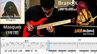 Brand X Access to Data John Goodsall Guitar Solo with TAB
