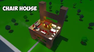 Turning a CHAIR into a HOUSE in BLOXBURG