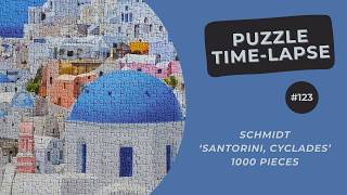 1000 pieces Jigsaw Puzzle | Santorini, Cyclades | Time Lapse #123