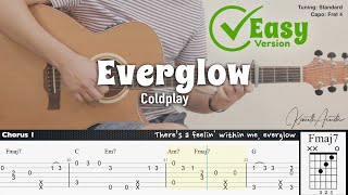 PDF Sample Everglow (Easy Version) - Coldplay guitar tab & chords by Kenneth Acoustic.