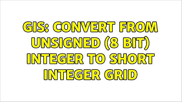 GIS: Convert from unsigned (8 bit) integer to short integer grid