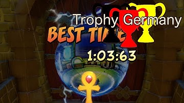 Crash Bandicoot 3 - DOUBLE HEADER - Trial Relics 1:03 Time (Gold)