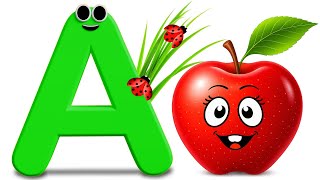 Learn ABC Alphabet A to Z | ABC Phonics Song for Kids | Letter Sounds & First Words | A is For Apple