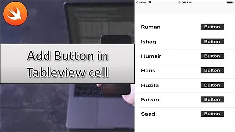 How to Add a UIButton in Table View Cell Xcode  | Swift Developer