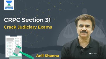 CRPC | Section 31 | PCS Judiciary | Anil Khanna
