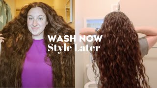 Wash Now Style Later Method on Long Hair!