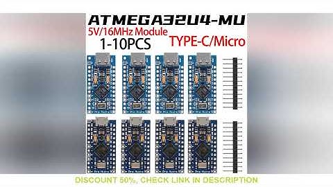 Pro Micro TypeC ATmega32U4 5V 16MHz Replace ATmega328 For arduino Pro Mini With 2 Row Pin Header For