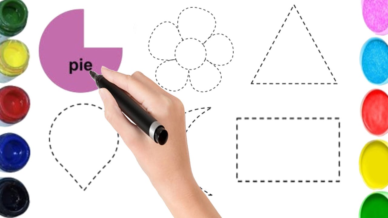 Learn New Shapes drawing, Colors for kids | Toddler Learning videos,2d shapes song, preschool learn