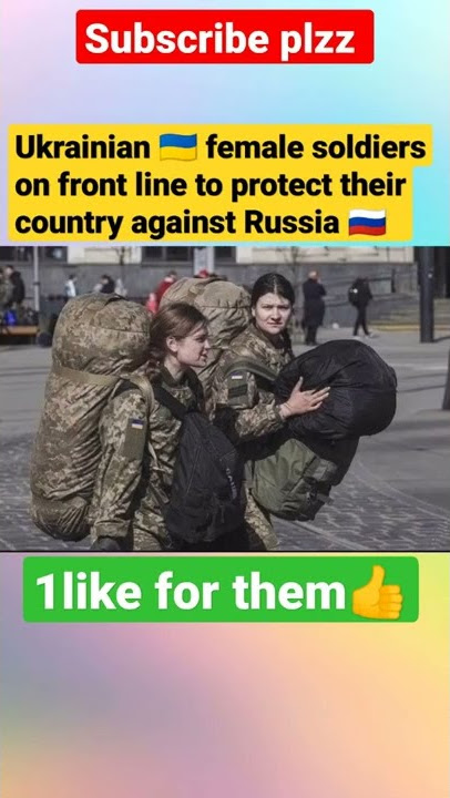 Ukrainian female soldiers in war