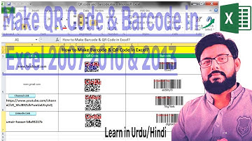How to create QR Code in Excel || How to create BAR Code  in Excel || BARCODE & QR Code in Excel ||