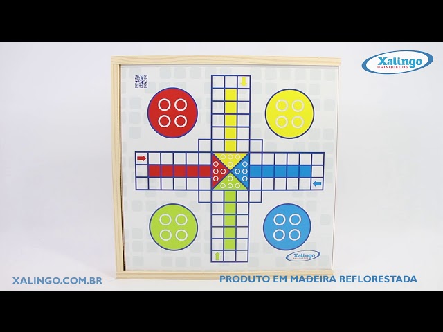 Jogo Dama e Ludo Madeira Xalingo - 6021.0 - Xickos Brinquedos